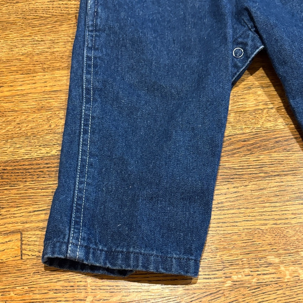 Vintage Genuine Roebucks Blue Denim Overalls for Kids Size 18 months - Picture 4 of 11
